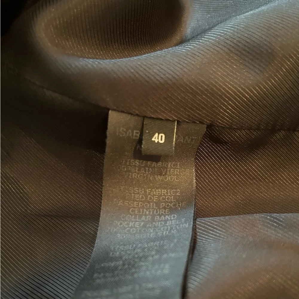 ISABEL MARANT No 1501 Crop Virgin Wool with Tuxedo Trim Blazer Black Women - Picture 15 of 16